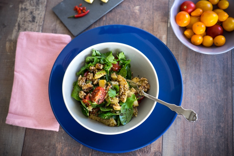 Sült tök és patisszonsaláta quinoával 