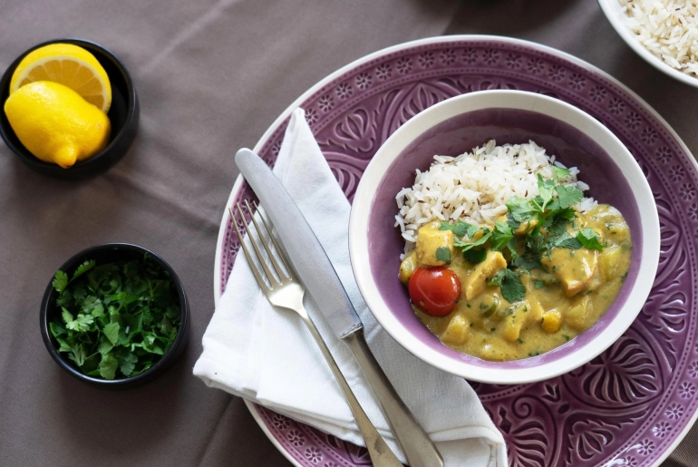 Thai tök curry köményes rizzsel