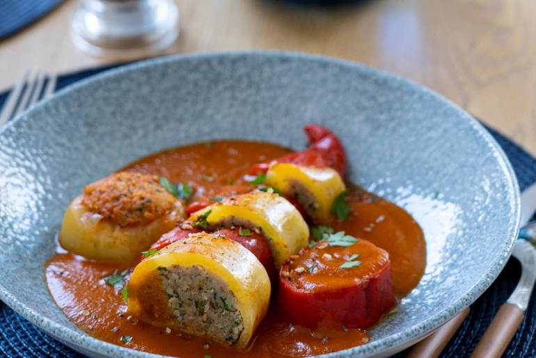 Kuszkuszos töltött paprika