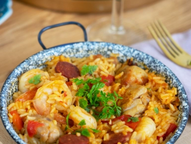 Csirkés paella