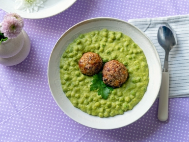 Borsófőzelék pulykafasírttal