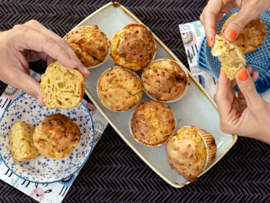 Sonkás-sajtos muffin